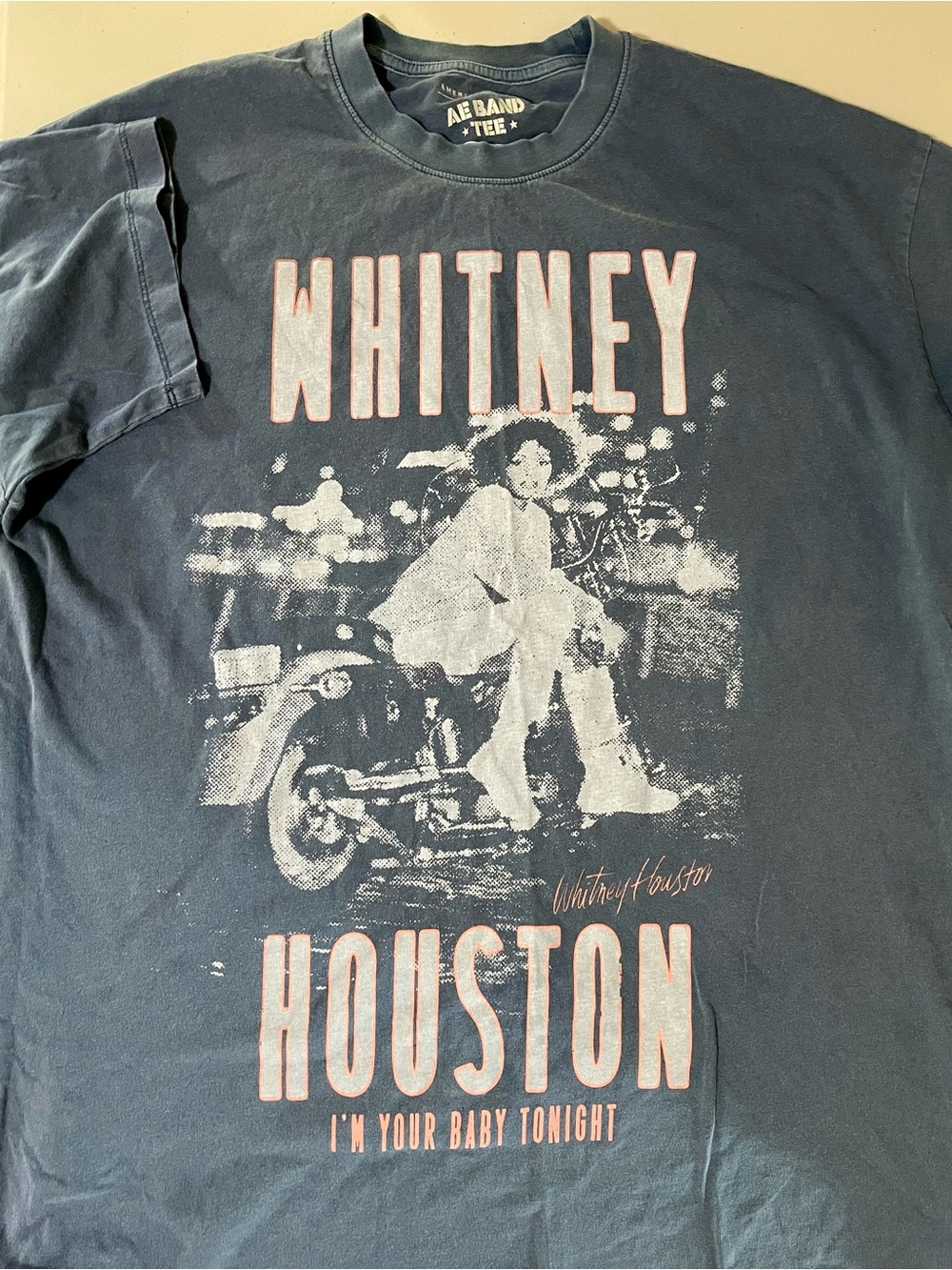 AE Band Tee Whitney Houston oversized XS/S American Eagle